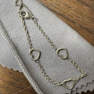 James Avery Heart station charm bracelet